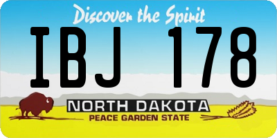 ND license plate IBJ178