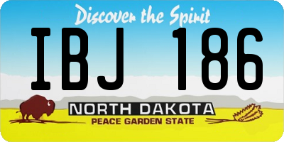 ND license plate IBJ186