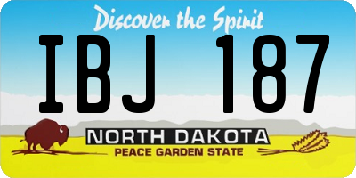 ND license plate IBJ187