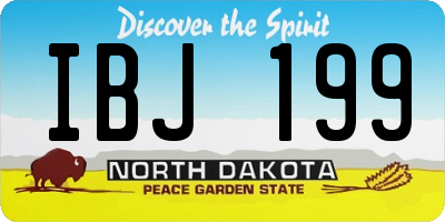 ND license plate IBJ199