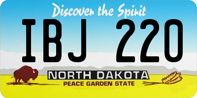 ND license plate IBJ220