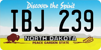 ND license plate IBJ239
