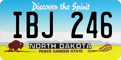 ND license plate IBJ246