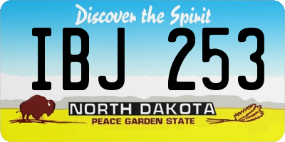 ND license plate IBJ253