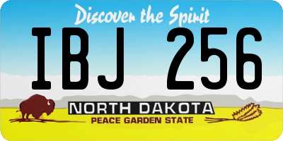 ND license plate IBJ256