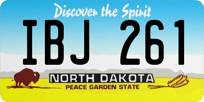 ND license plate IBJ261