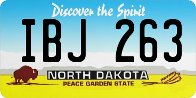 ND license plate IBJ263