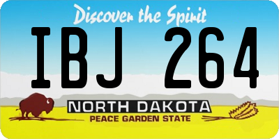 ND license plate IBJ264