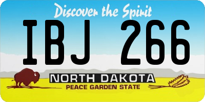 ND license plate IBJ266