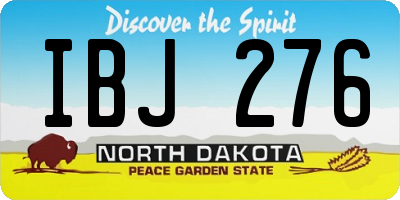 ND license plate IBJ276