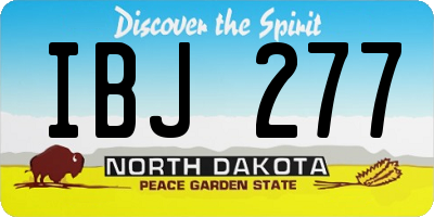 ND license plate IBJ277