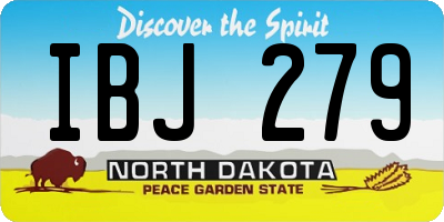 ND license plate IBJ279