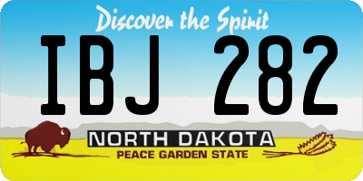 ND license plate IBJ282