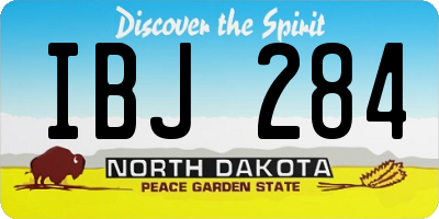 ND license plate IBJ284