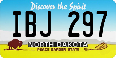 ND license plate IBJ297