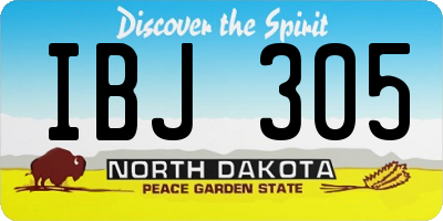 ND license plate IBJ305