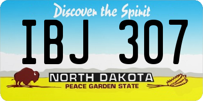 ND license plate IBJ307