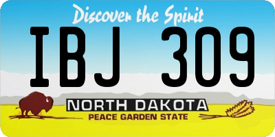 ND license plate IBJ309