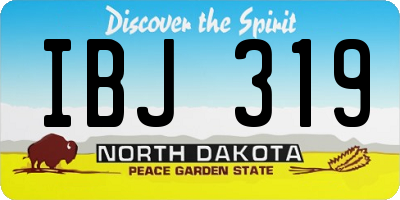 ND license plate IBJ319