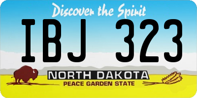 ND license plate IBJ323