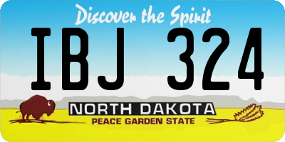 ND license plate IBJ324