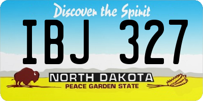 ND license plate IBJ327