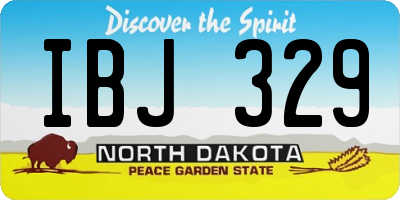 ND license plate IBJ329