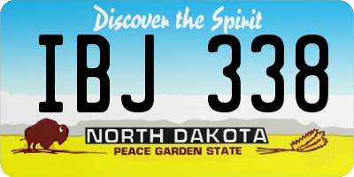 ND license plate IBJ338