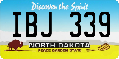 ND license plate IBJ339