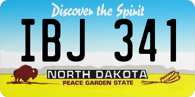 ND license plate IBJ341