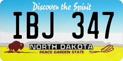 ND license plate IBJ347