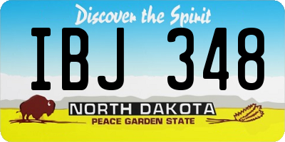 ND license plate IBJ348