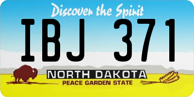 ND license plate IBJ371
