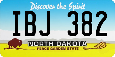 ND license plate IBJ382