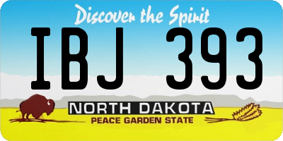 ND license plate IBJ393