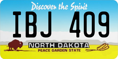 ND license plate IBJ409