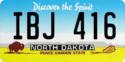 ND license plate IBJ416