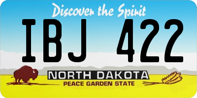 ND license plate IBJ422