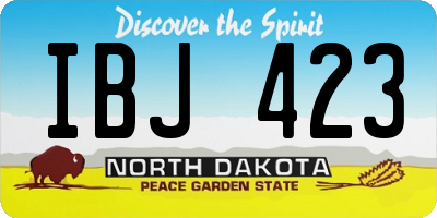 ND license plate IBJ423