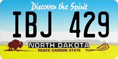 ND license plate IBJ429