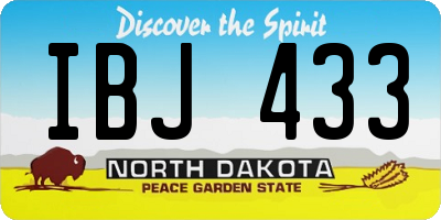 ND license plate IBJ433