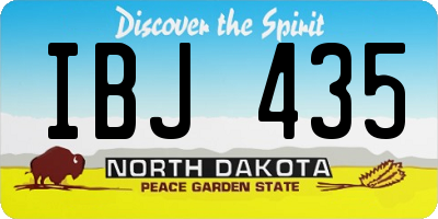 ND license plate IBJ435