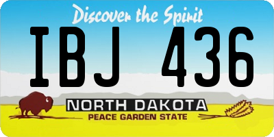 ND license plate IBJ436