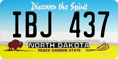 ND license plate IBJ437