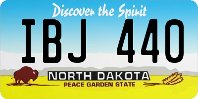 ND license plate IBJ440
