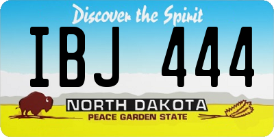 ND license plate IBJ444