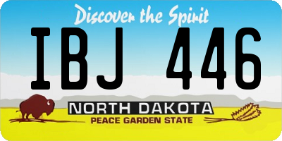 ND license plate IBJ446