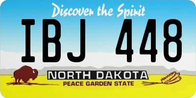 ND license plate IBJ448