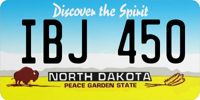 ND license plate IBJ450