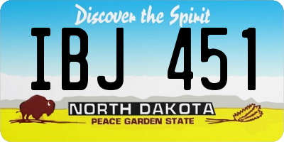 ND license plate IBJ451